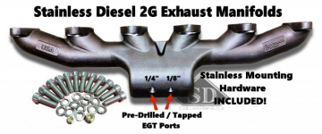 T-4 24 Valve Stainless Diesel Exhaust Manifold